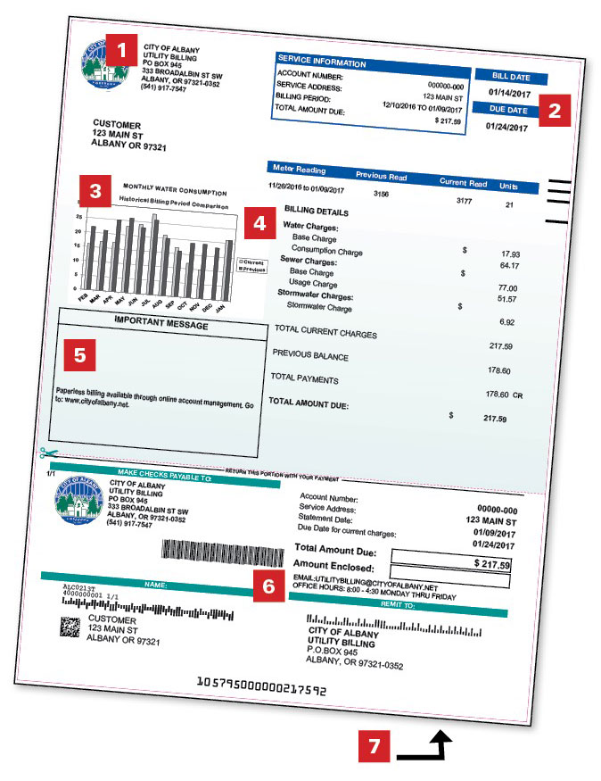 sample utility bill